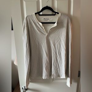 Madewell Henley Striped Long Sleeve